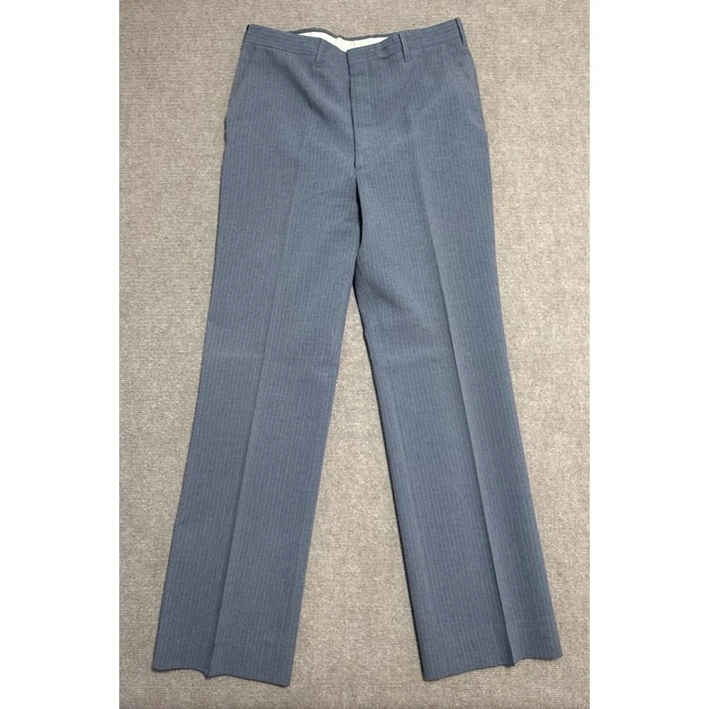 Vintage Richman Suit Mens‎ 42 36x32 Gray Pinstripe 2 Piece Jacket Pants Set